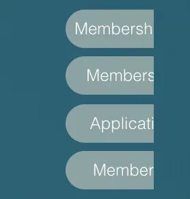 The old membership sub-navigation: four pill-shaped buttons with their text labels cut off — "Membersh...", "Members...", "Applicati...", "Member...".